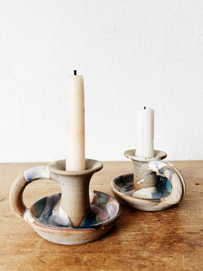 White Salmon Pottery Candle Holders