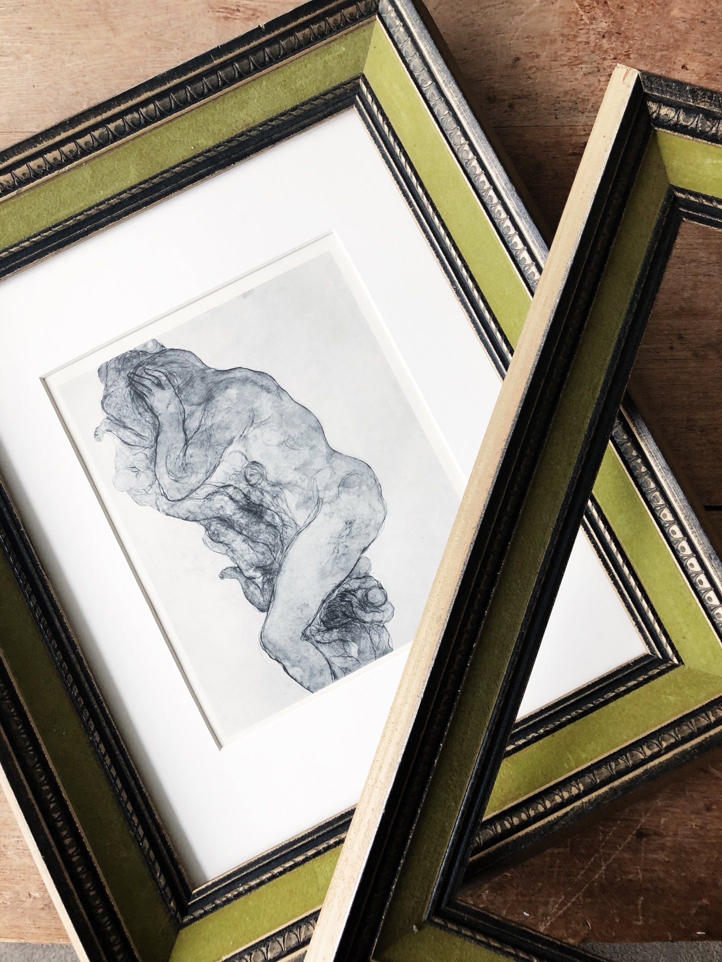 Mid Century Velvet Frame