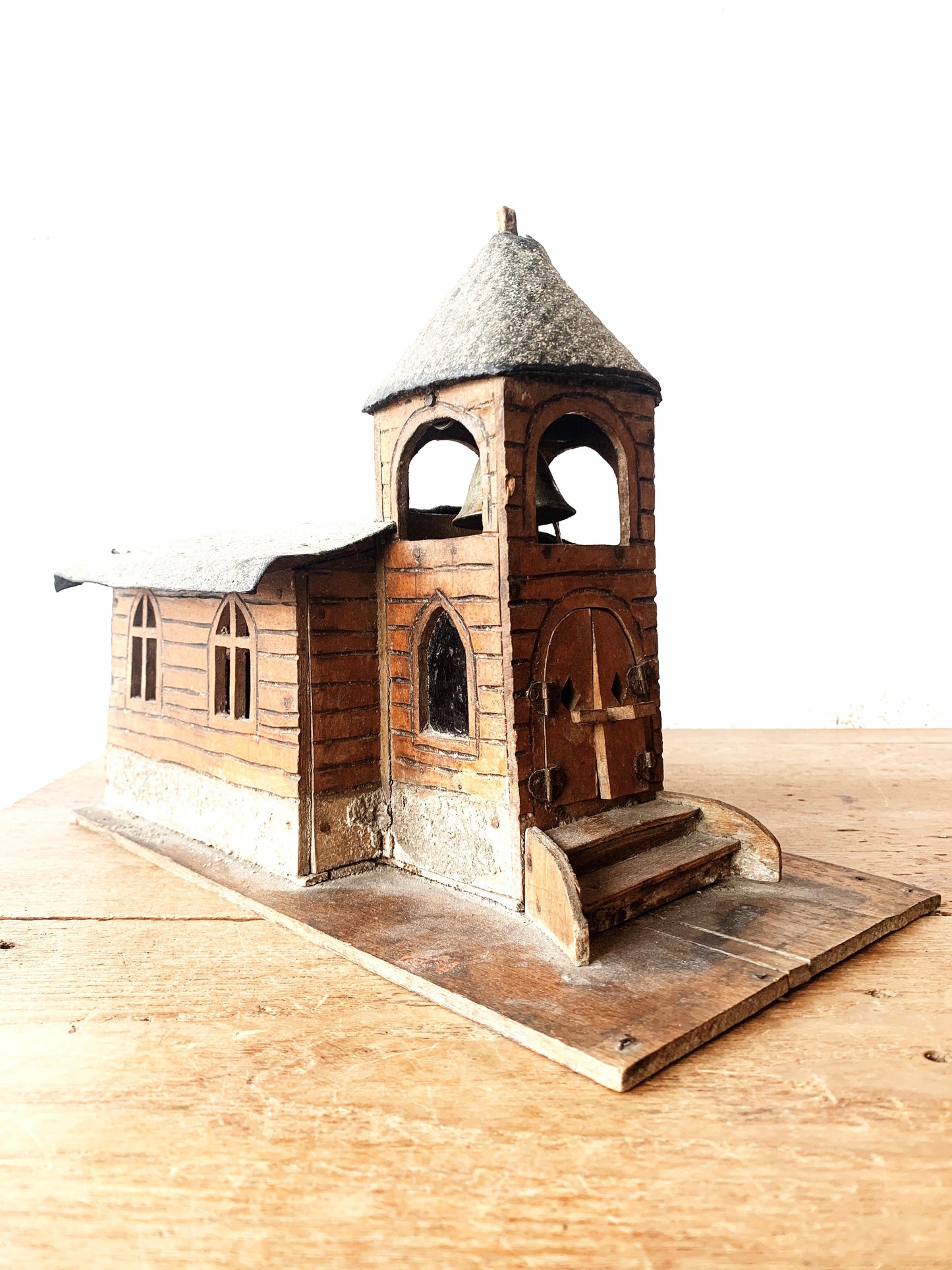 Antique Hand Made Church with Bell