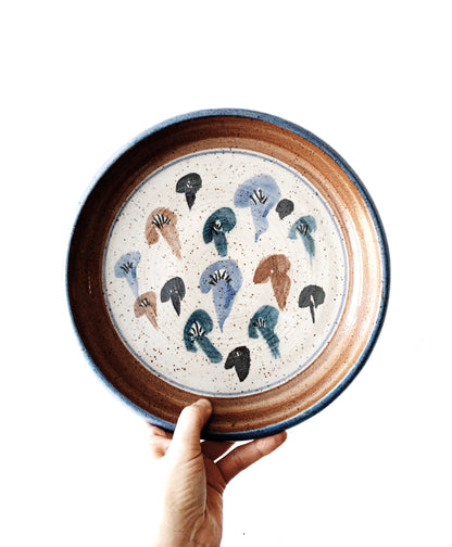 Vintage Hand Painted Stoneware Platter