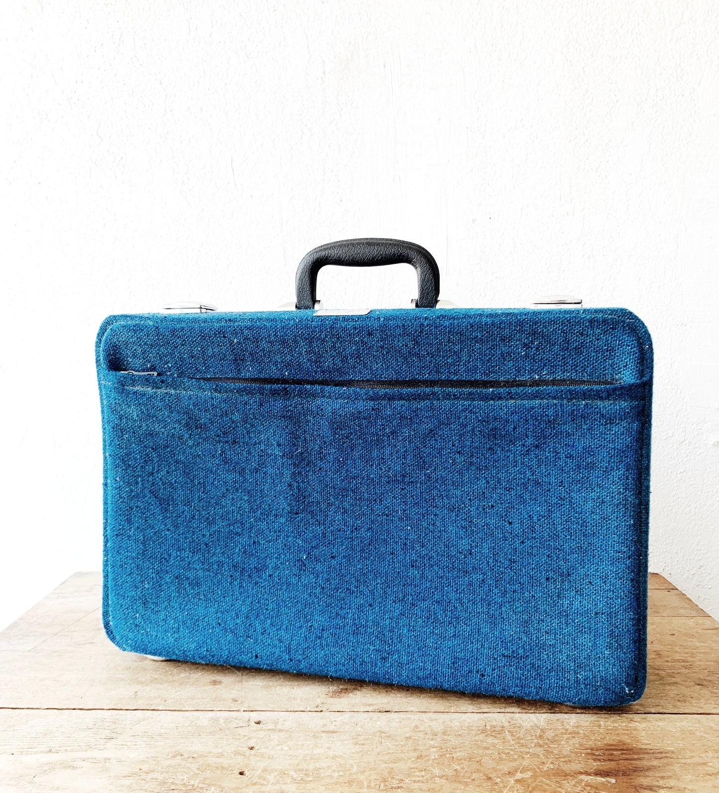 Mid Century Royal Blue Skyway Suitcase with Keys