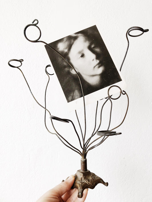 Large Vintage Wire Photo Holder