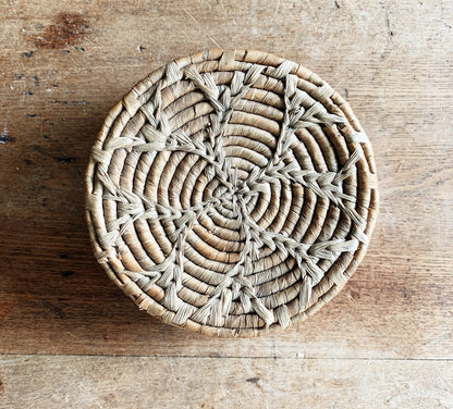 Woven Coaster Set in Basket