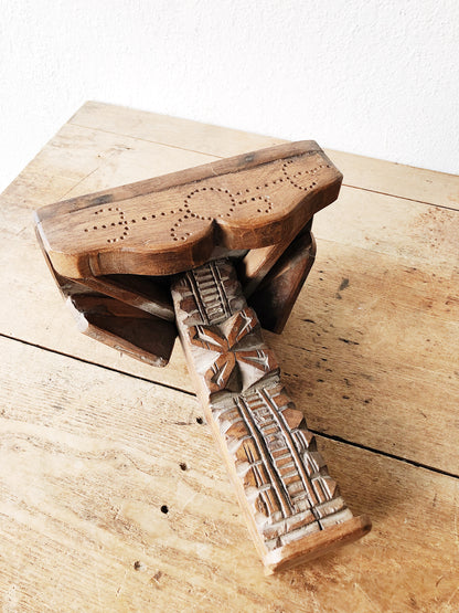 Vintage Carved Wood Shelf