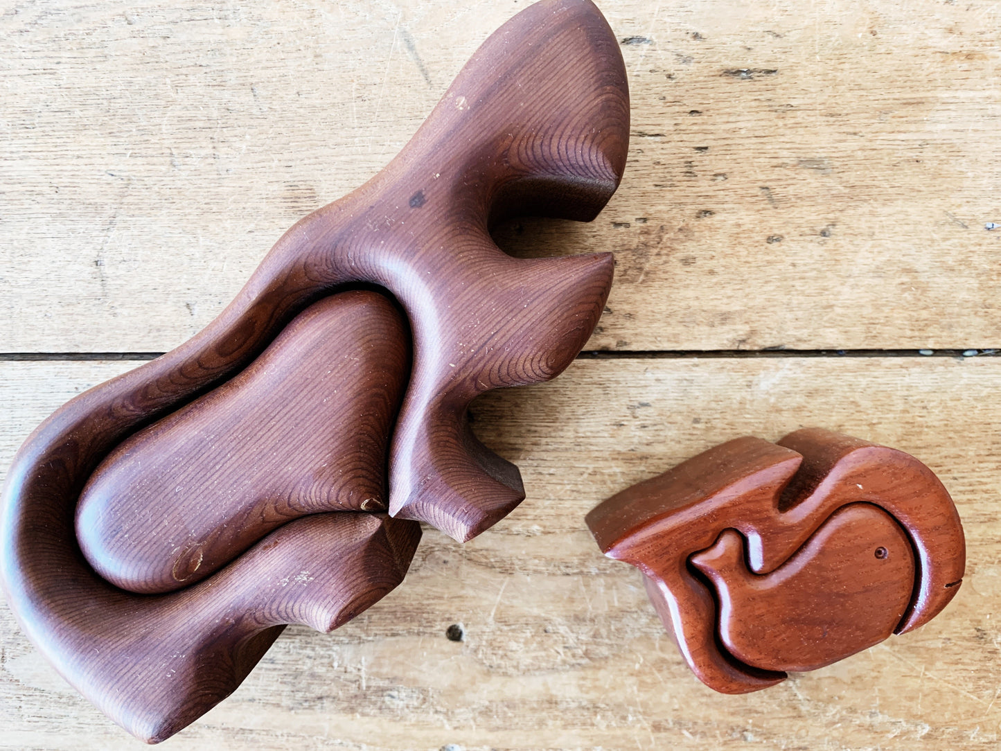 Vintage Handcrafted Redwood Box