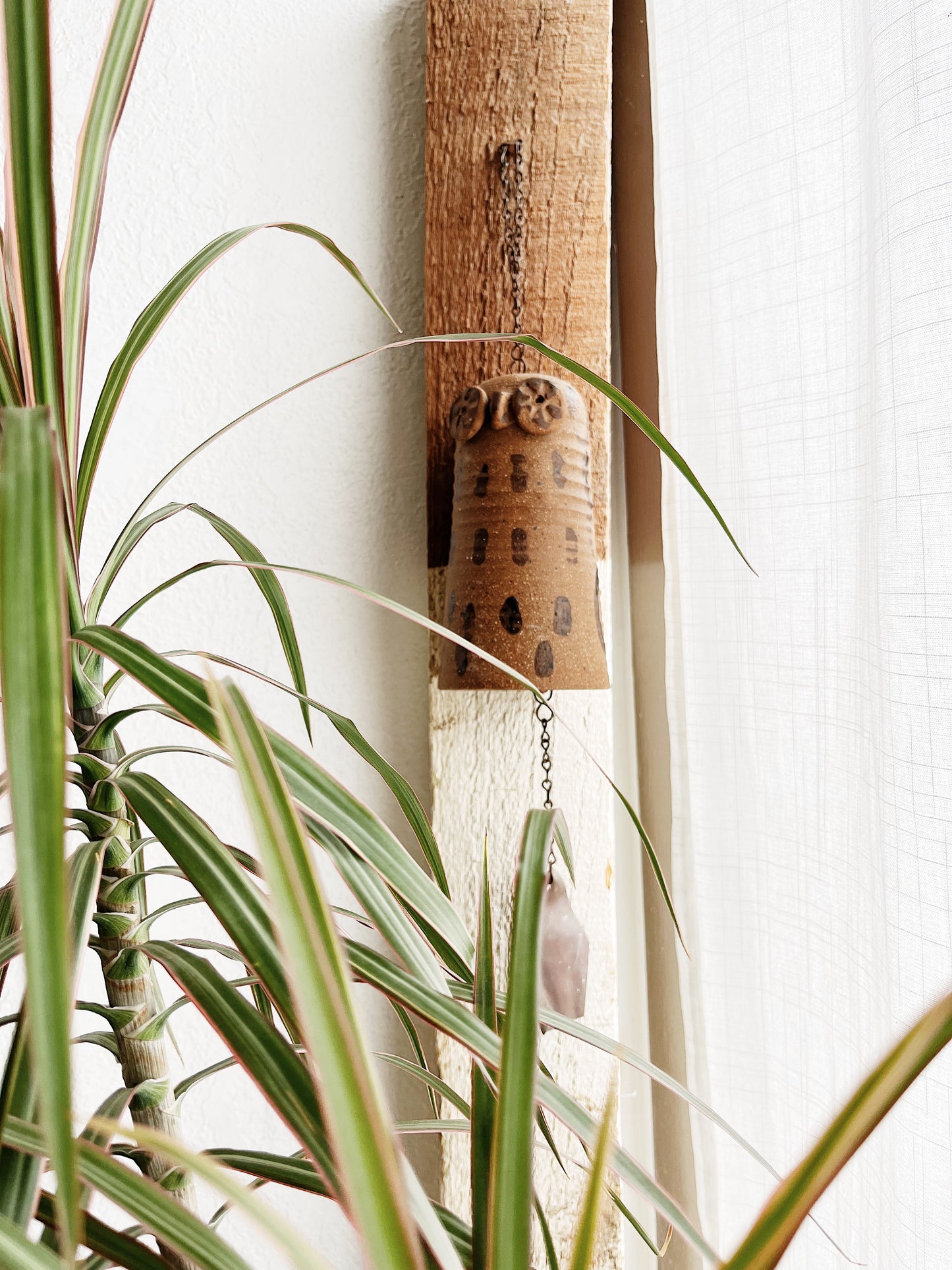 Handmade Folk Owl Windchime