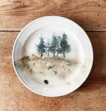 Hand Painted Art Plate with Hanger