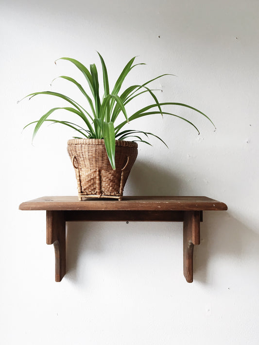 Vintage Wood Wall Shelf