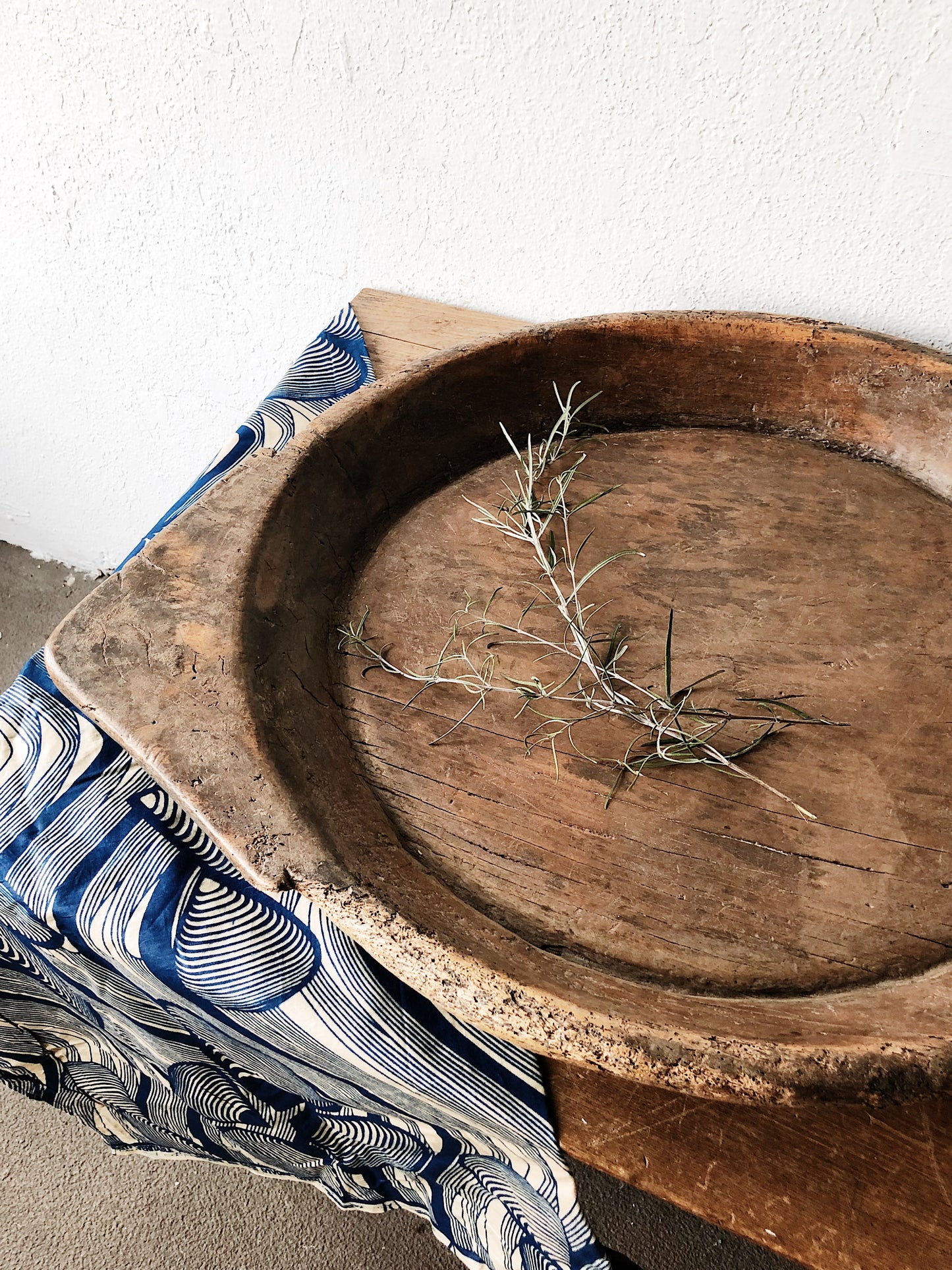Primitive Wood Dough Bowl