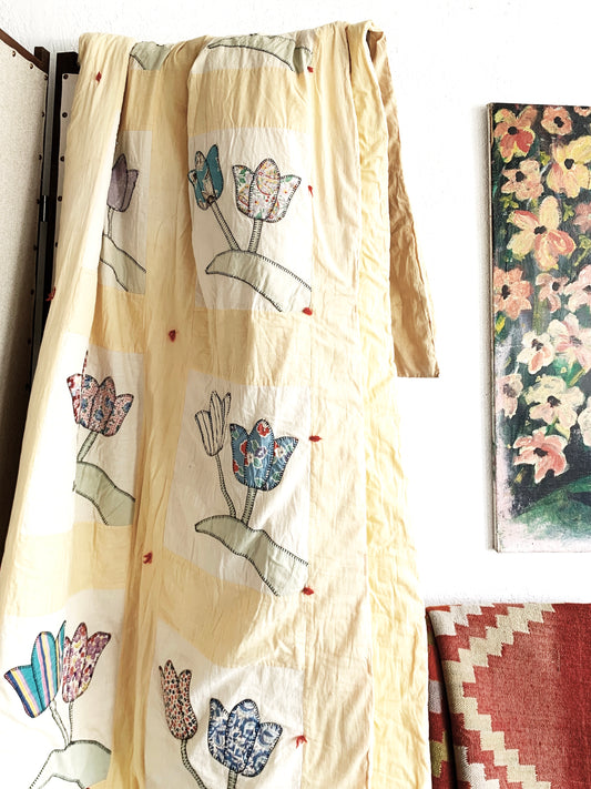 Vintage Handmade Cotton Quilt