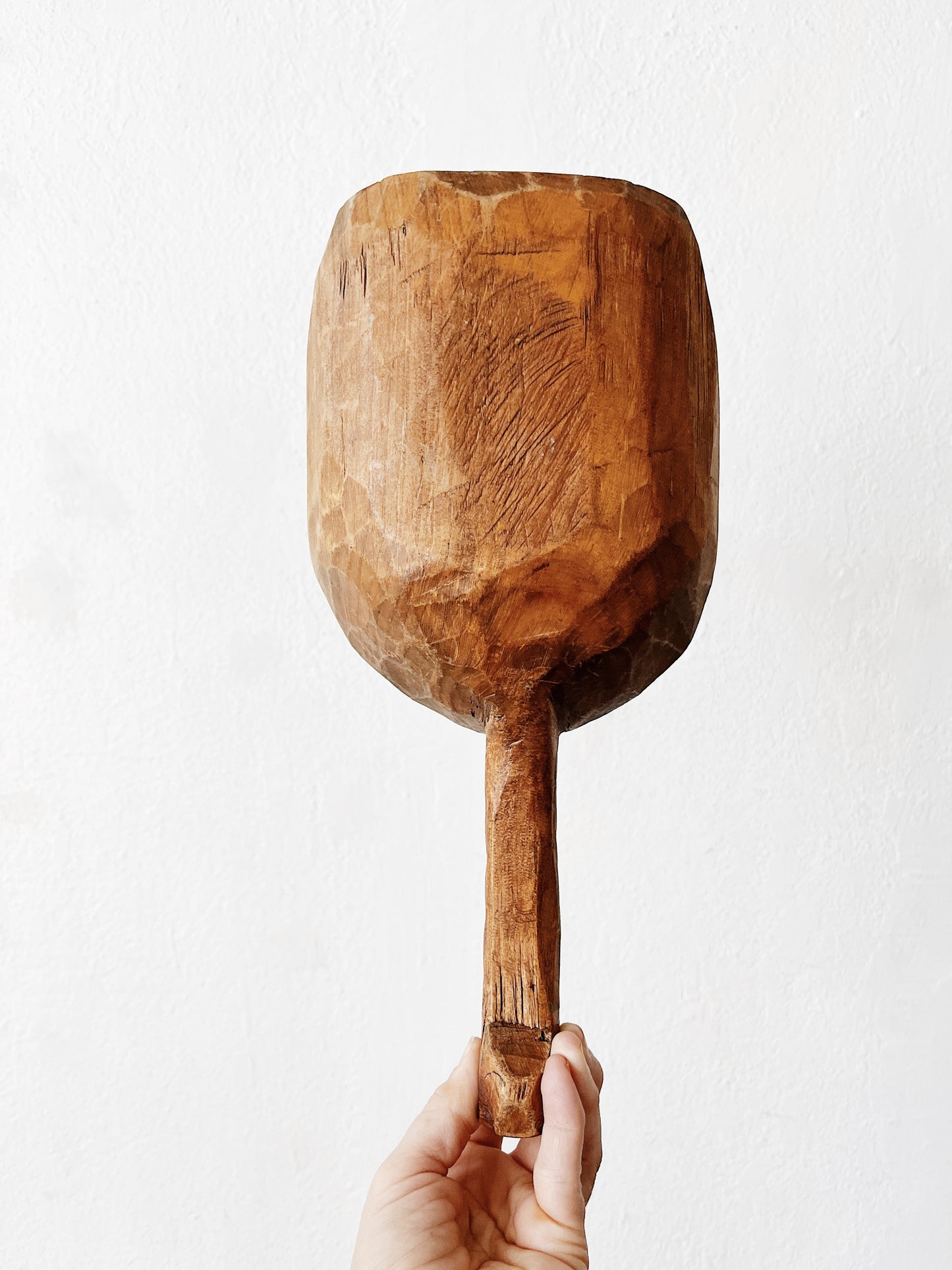 Oversized Primitive Wood Scoop
