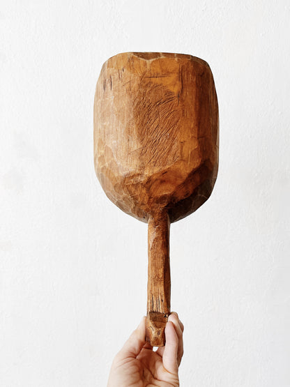 Oversized Primitive Wood Scoop