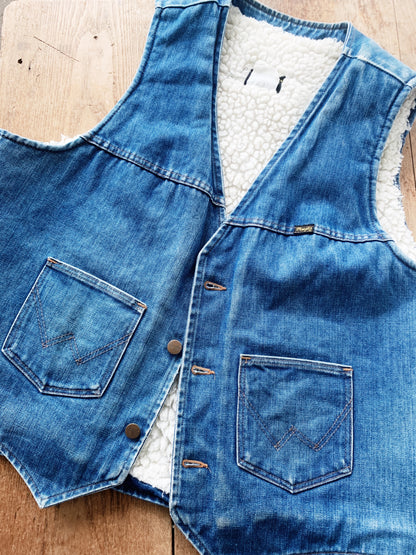 Vintage Wrangler Shearling Lined Vest