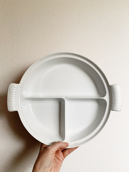 Mid Century Descoware Porcelain Coated Cast Iron Lidded skillet