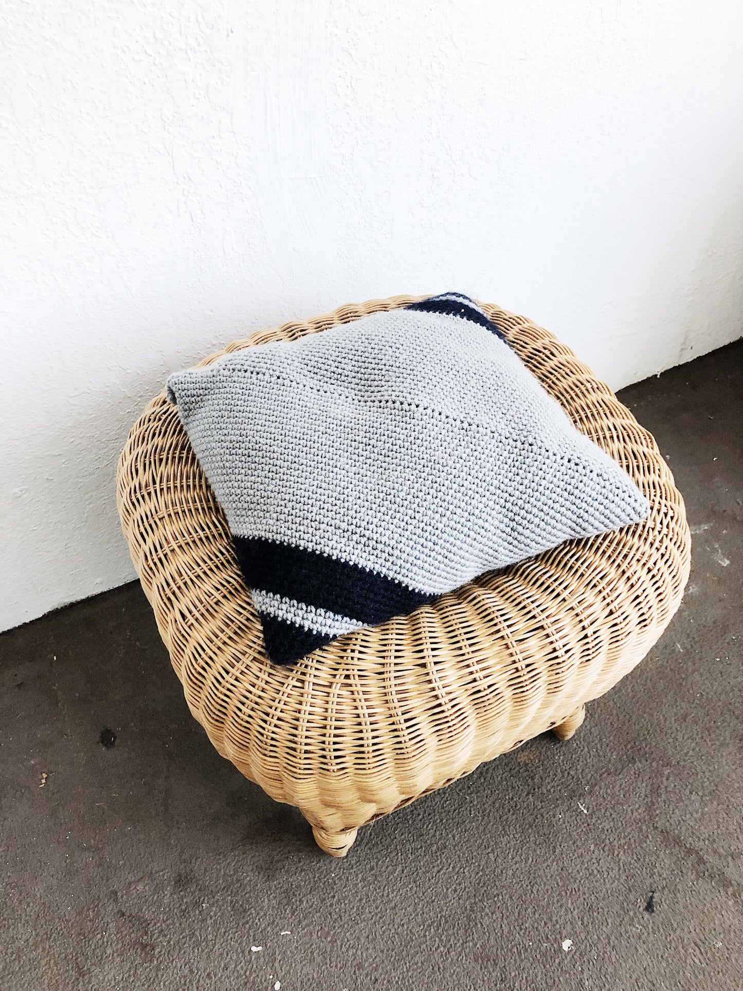 Vintage Wicker Stool