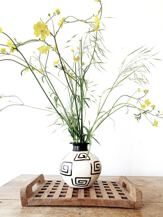 Handmade Wood Grid Tray