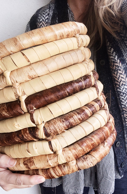 Vintage Banana Leaf Coil Basket