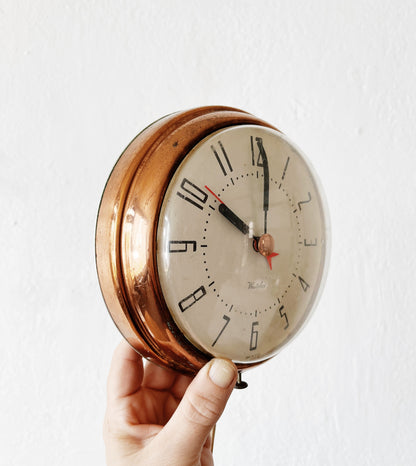Vintage Copper Kitchen Clock
