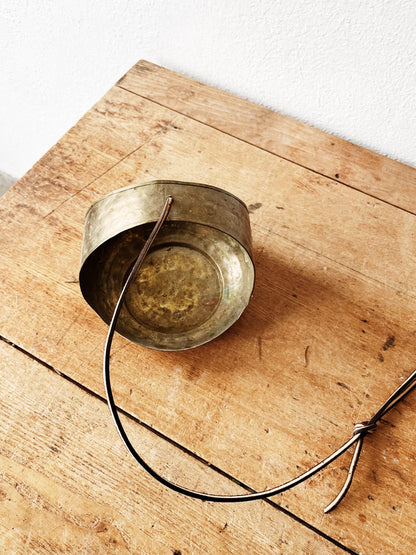 Vintage Hammered Brass Hanger