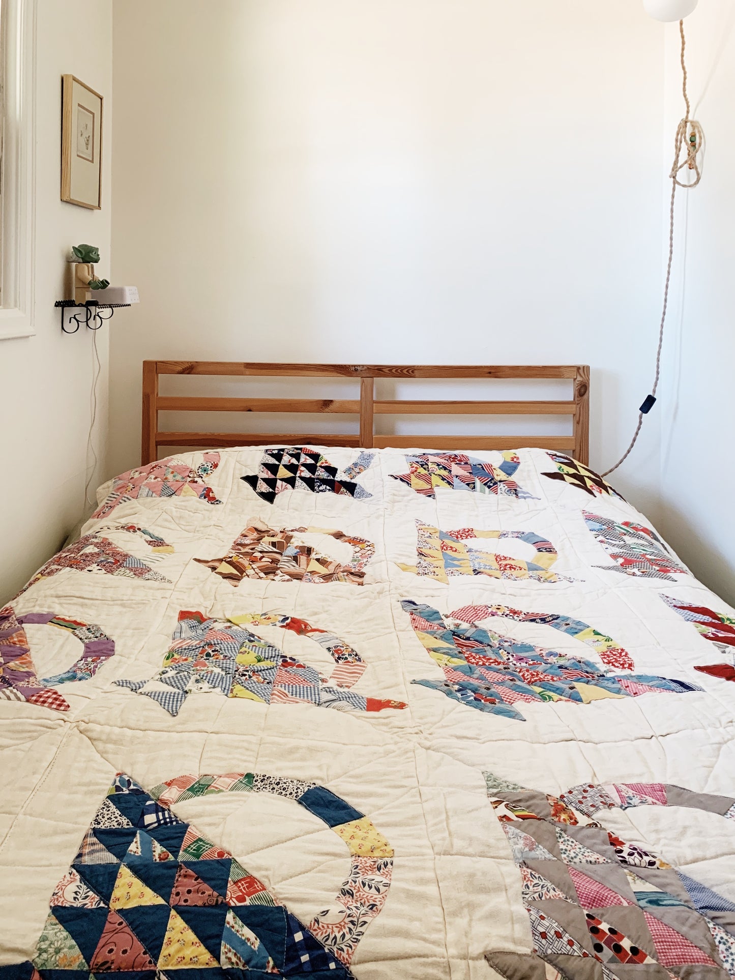 Vintage Handmade Cotton Quilt