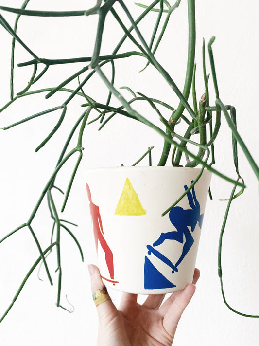 Hand Painted Ceramic Art Pot