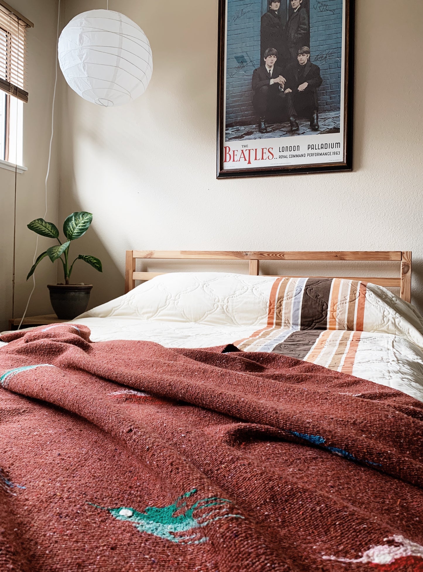 1970’s Queen Quilted Cotton Bedspread