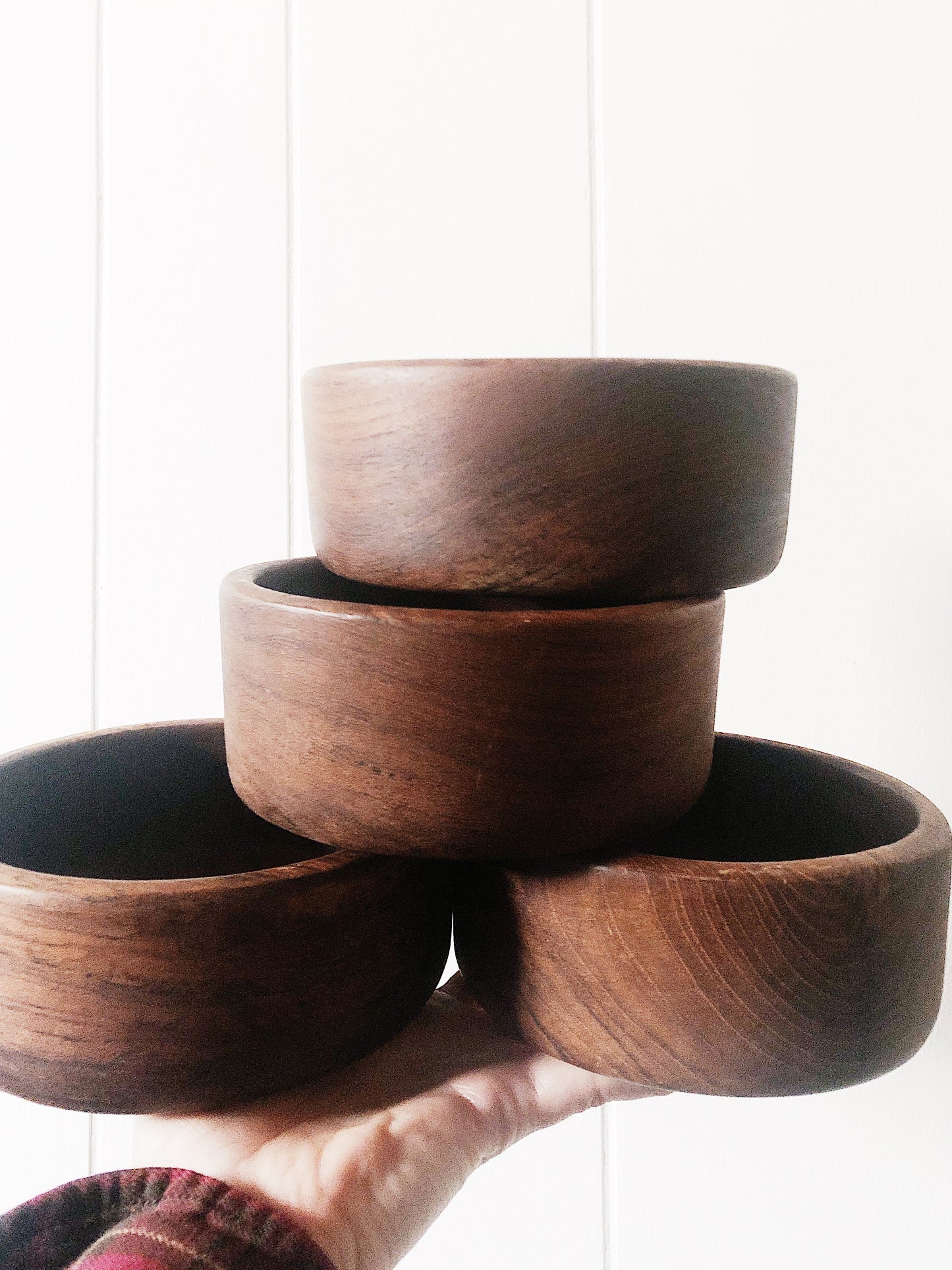 Vintage Set of Teak Bowls
