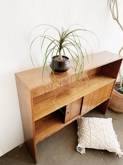 Vintage Wood Console Shelf / Bar