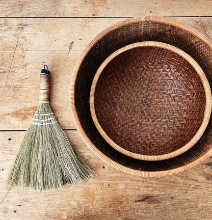 Vintage Nesting Baskets and Broom