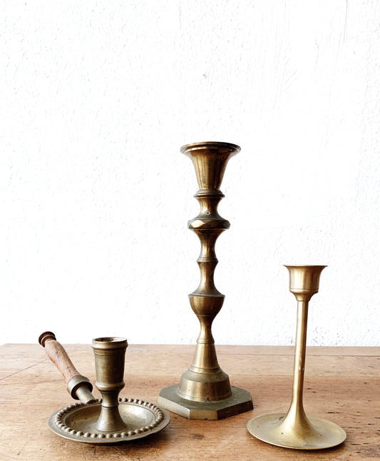 Vintage Mismatched Brass Trio