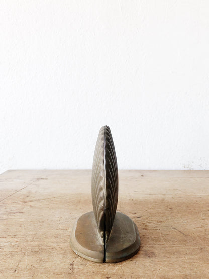 Solid Brass Shell Bookends