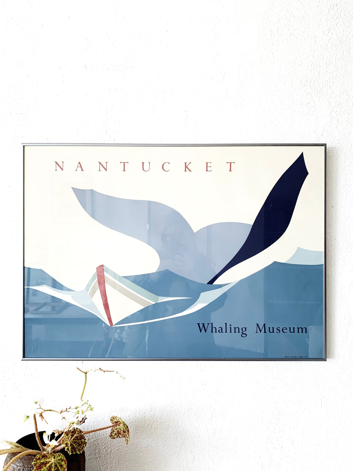 1980’s Framed Nantucket Whale Museum Print