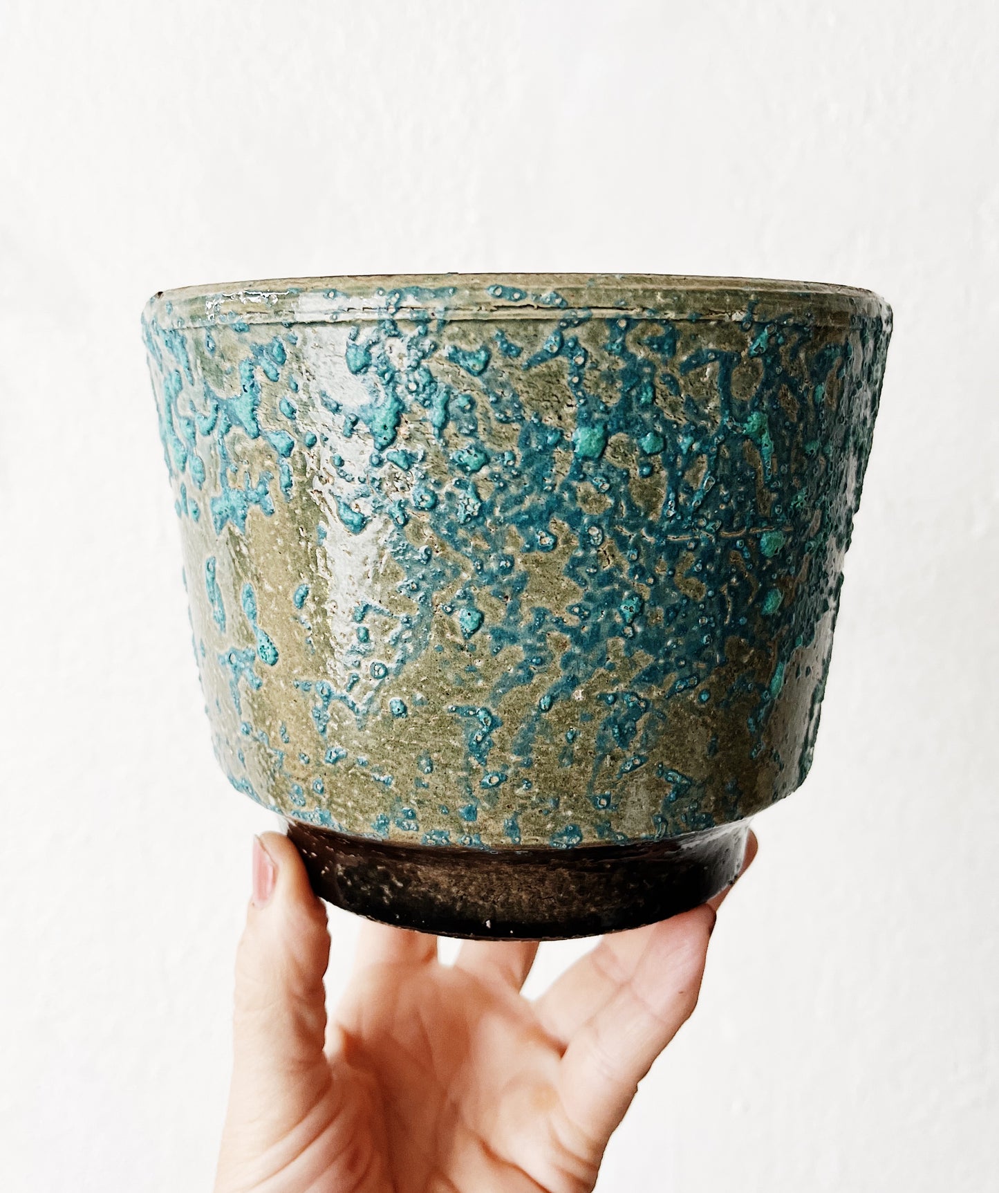 Vintage Lava Glazed Planter