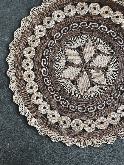 Vintage Round Straw Rugs