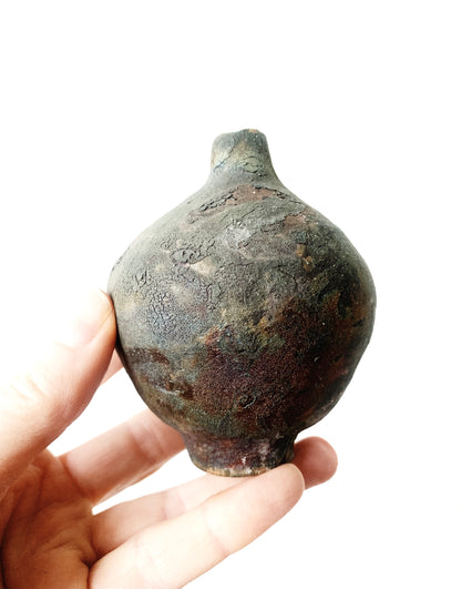 Vintage Raku Bud Vase