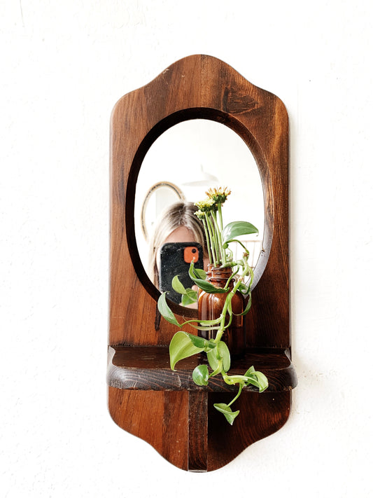 Petite Vintage Mirror Shelf