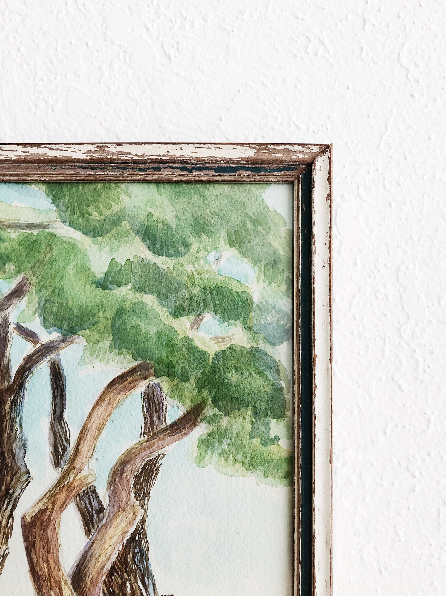Vintage Tree Grove Landscape Painting