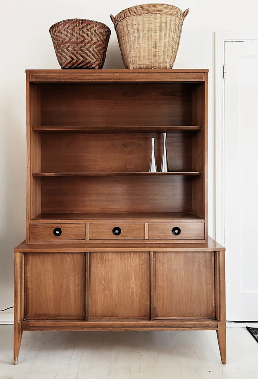 Mid Century Two Piece Hutch