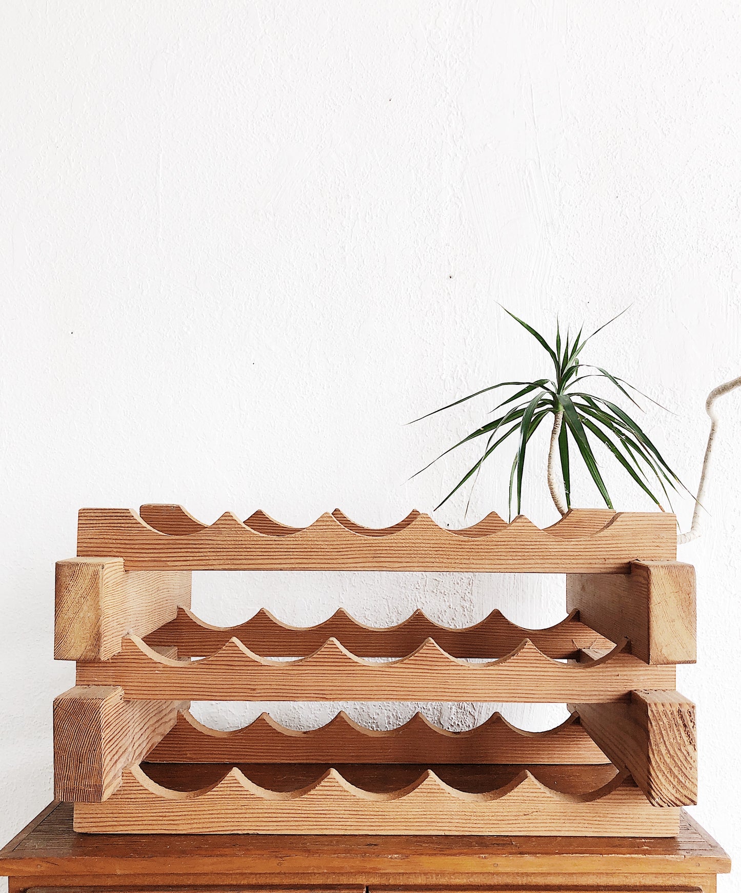 Vintage Brutalist Wine Rack