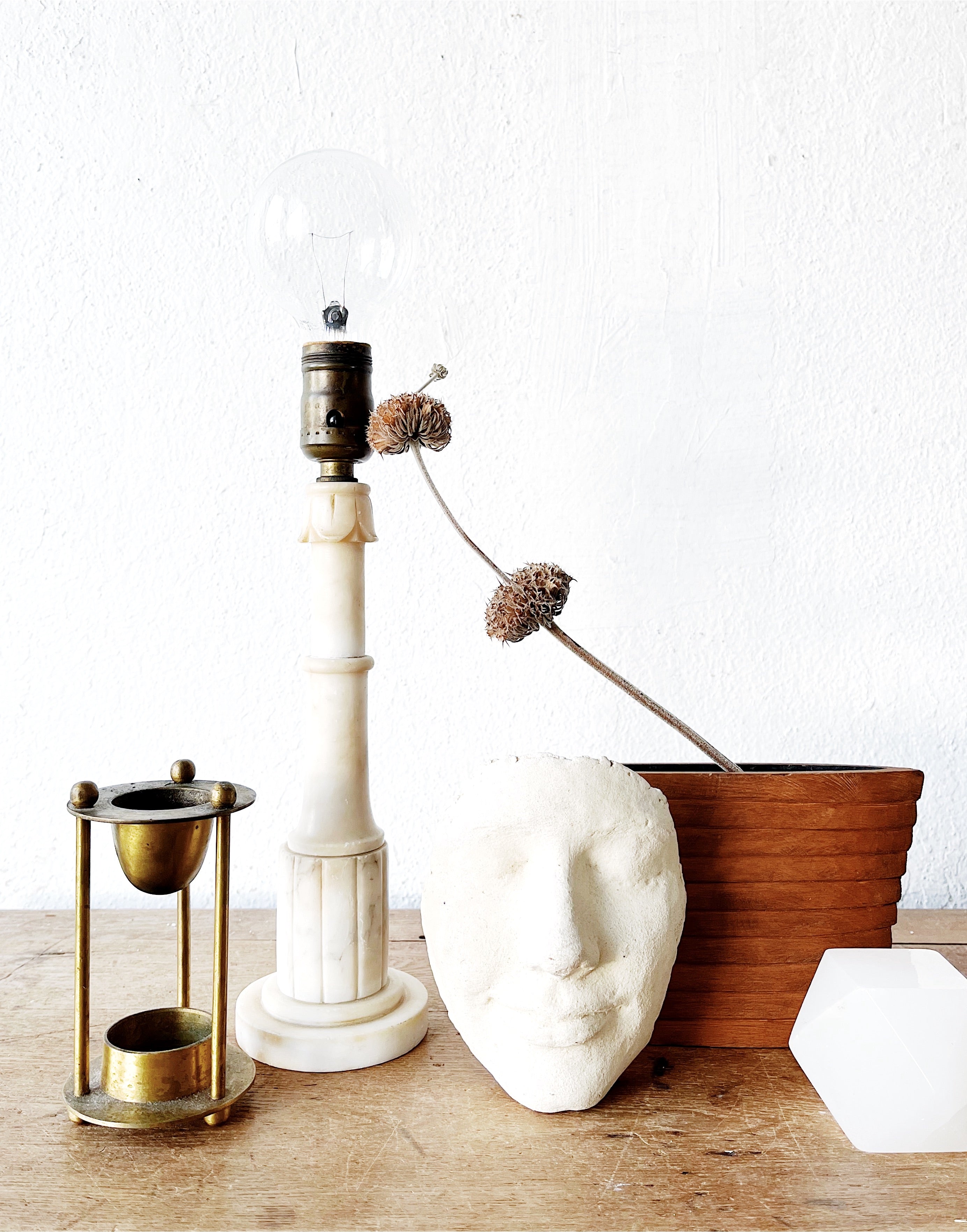 Antique Marble Lamp - Thumbnail 3
