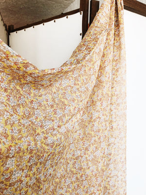 Vintage Semi Sheer Floral Fabric