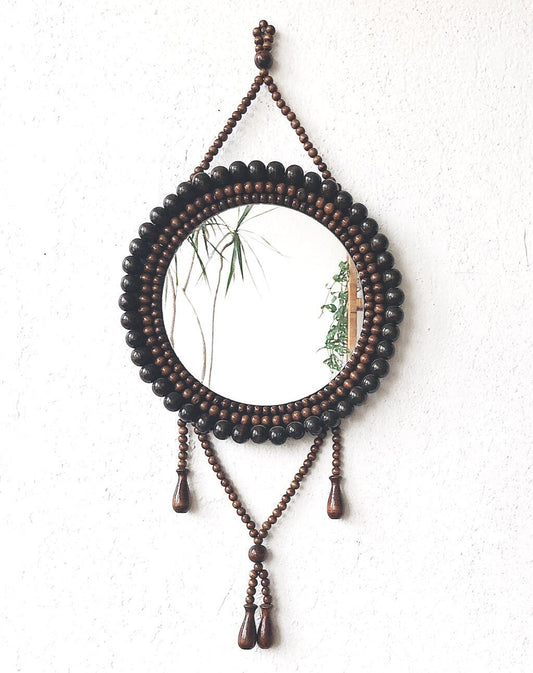 Vintage Beaded Mirror