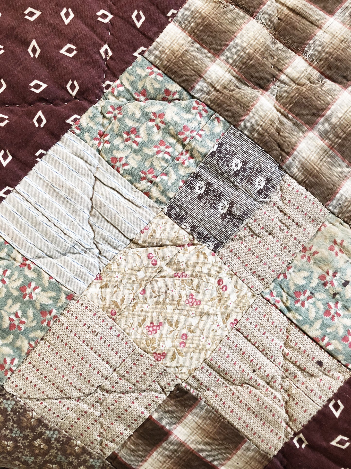 Antique Cotton Calico Quilt