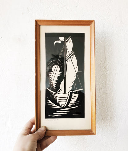 Vintage Original Block Print