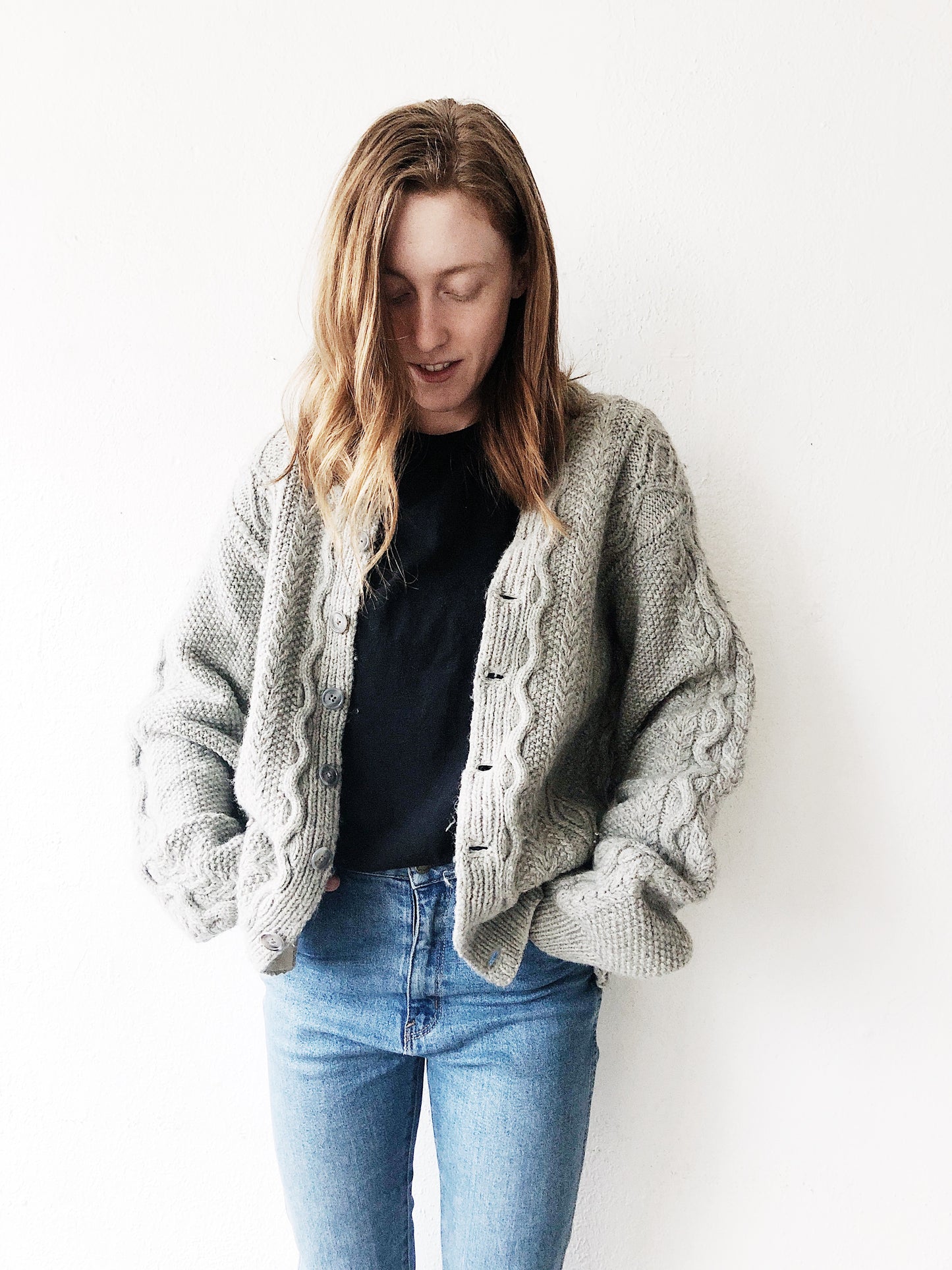 Vintage Handknit Wool Cardigan