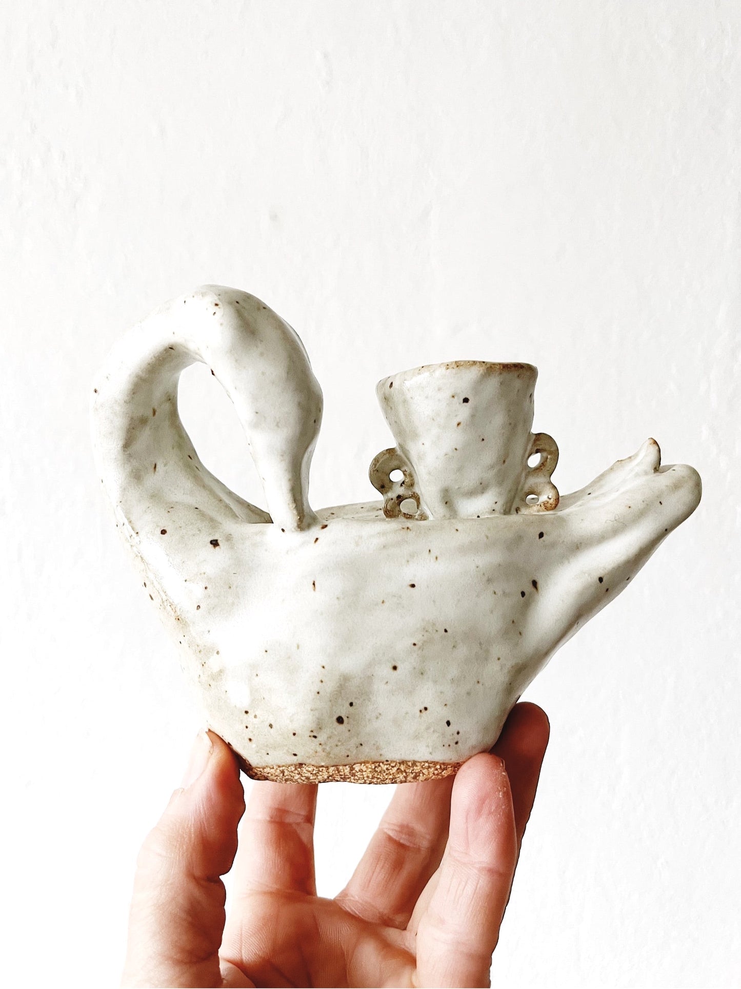 Handmade Swan Candleholder