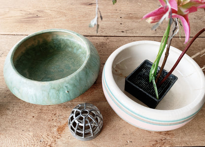 Vintage Ceramic Ikebana Style Shallow Vessel