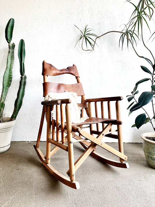 Antique Handmade Rocking Chair from Costa Rica