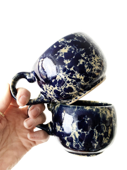 Bennington Potters Blue Agate Mugs