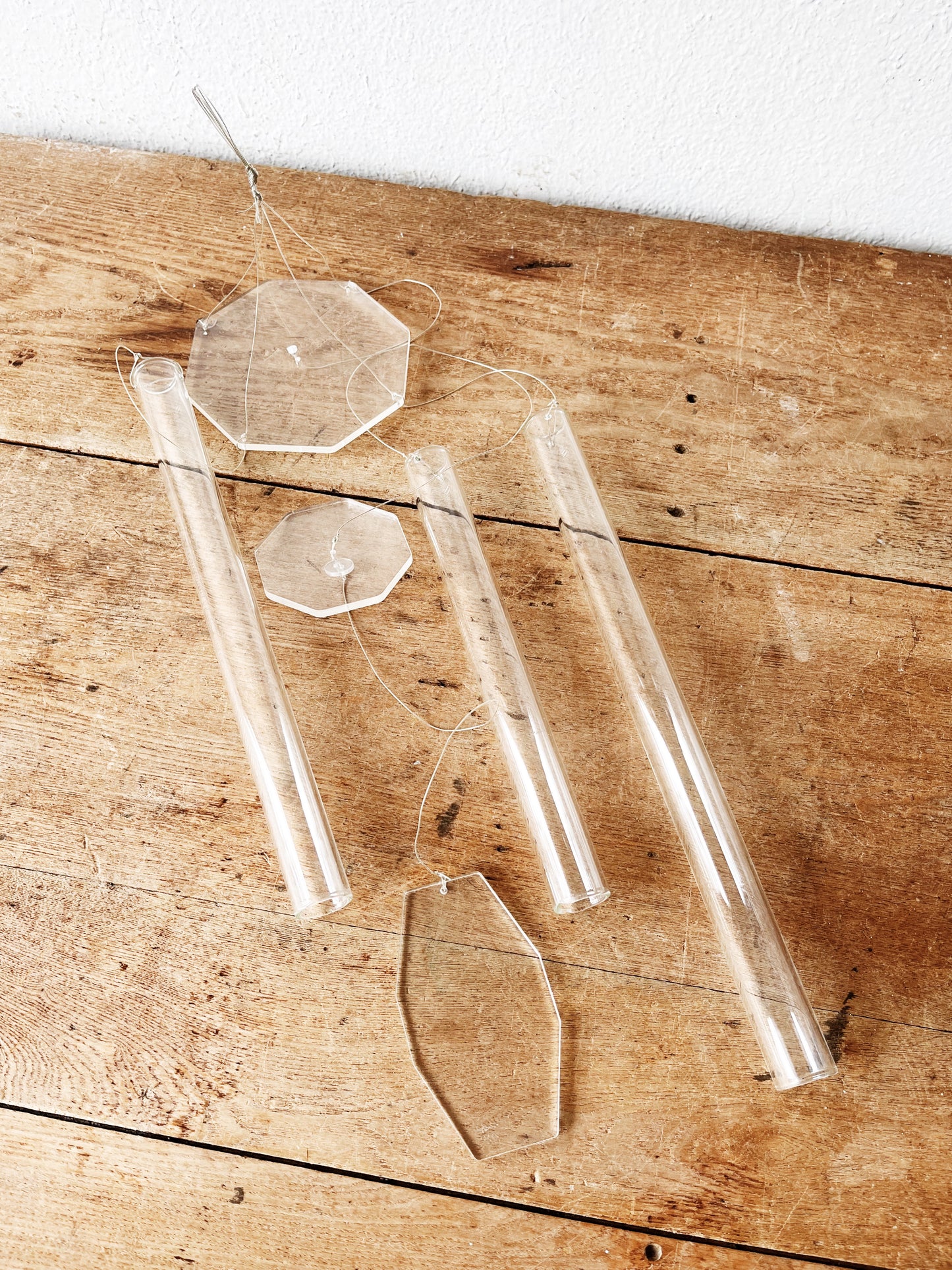 Lucite and Glass Wind Chime